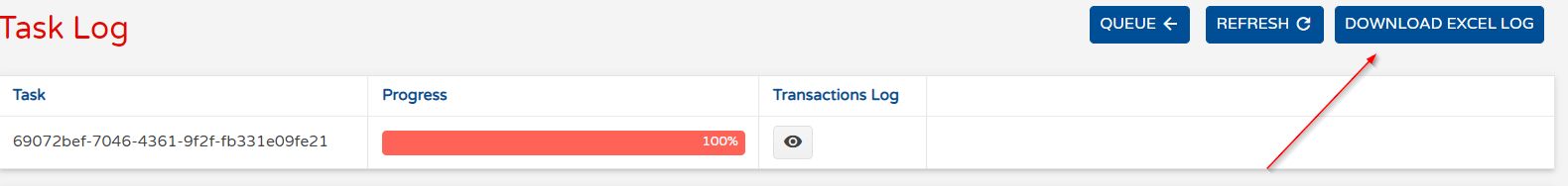Taslog download button